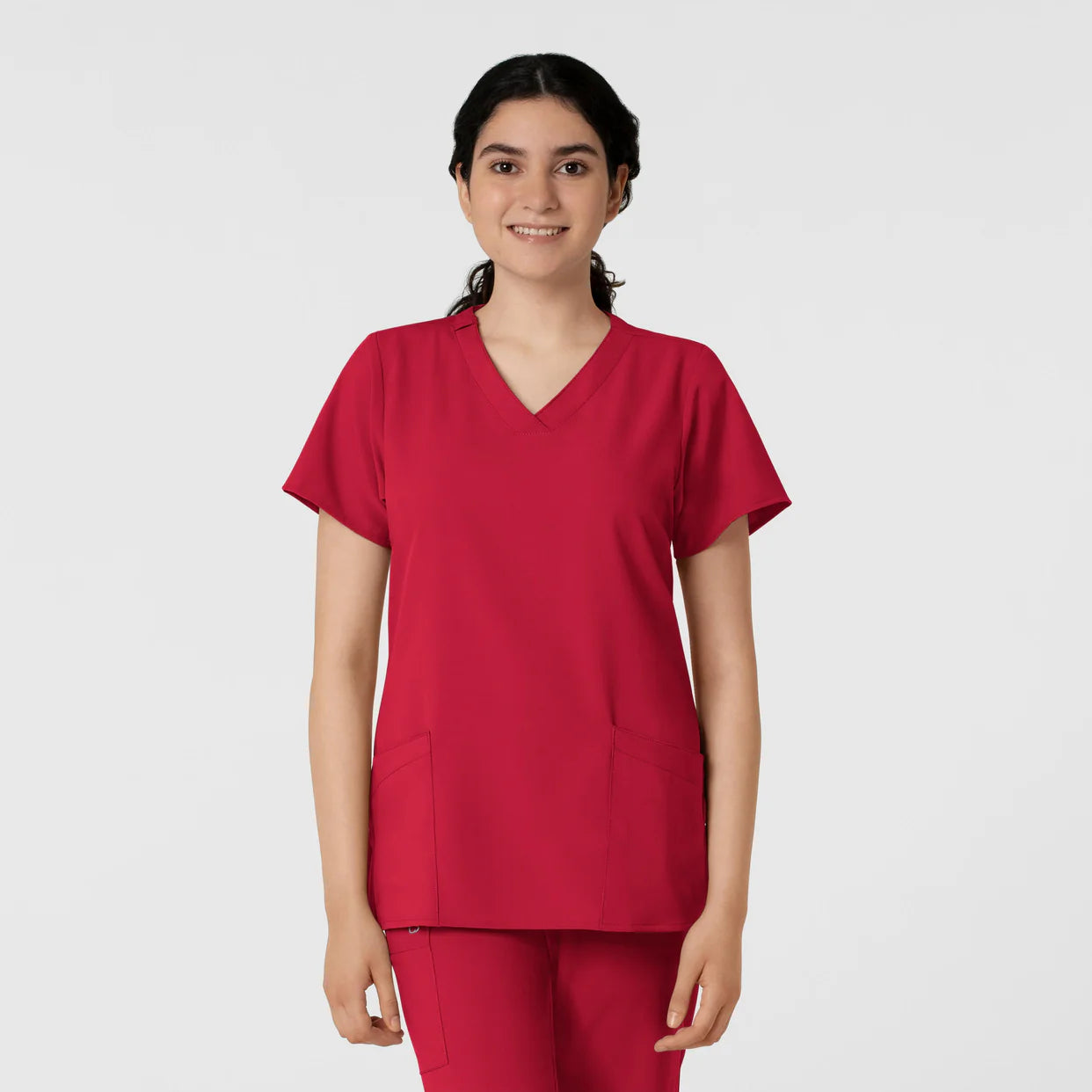 Scrub Set W123 Dama Color Rojo, Talla Medium