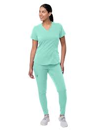 Scrub Set Jogger ADAR de dama Color Aqua Talla LARGE